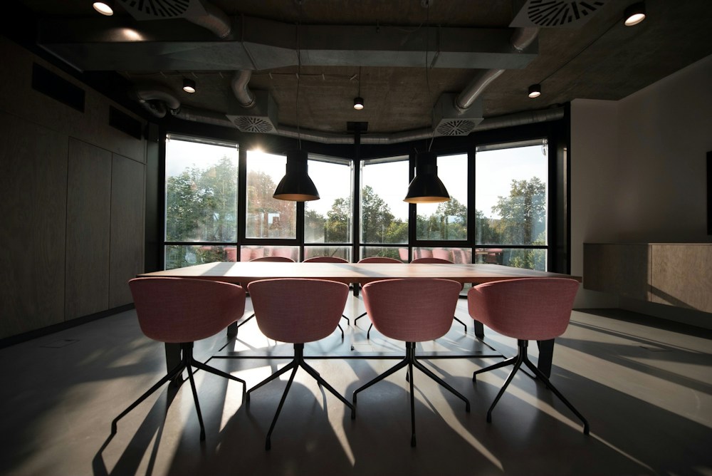 Illustrative furnished office meeting room